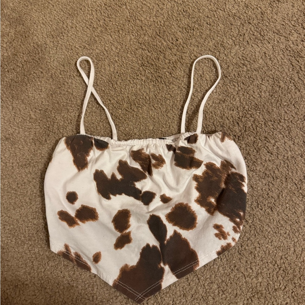Forever 21 Cream Spaghetti Strap Top